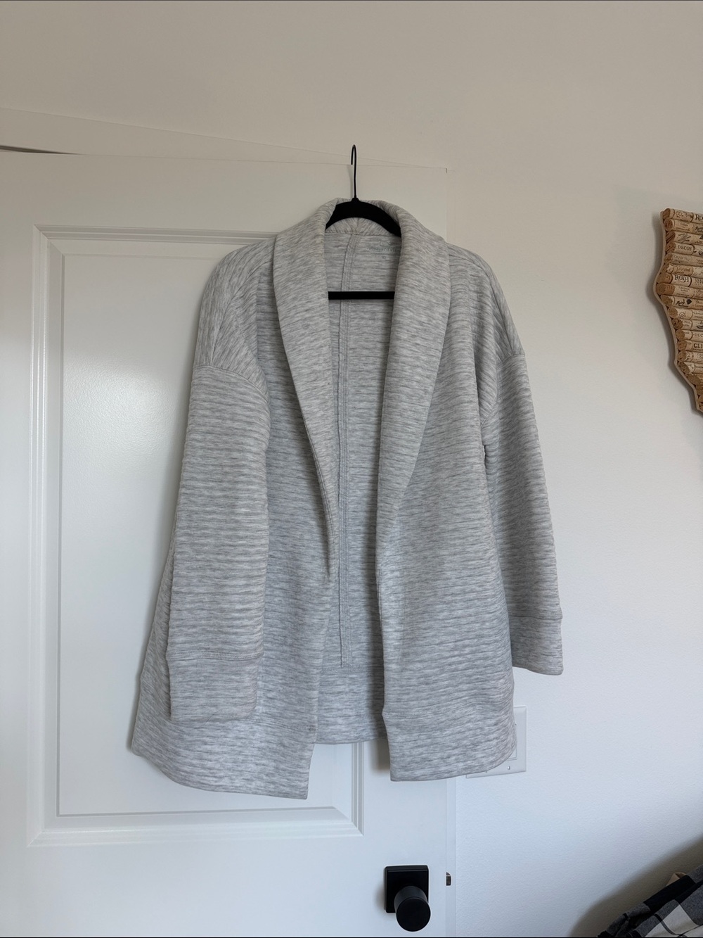 Vineyard Vines Light Gray Shawl-Collar Open Cardigan